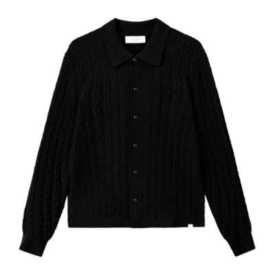 Megztiniai Vyrams Les Deux Garret Knit LS Shirt kardiganas LDM310092-100100 Juoda
