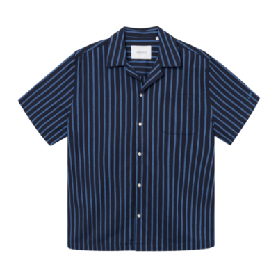 Marškiniai Vyrams Les Deux Lawson Stripe laisvalaikio marškiniai LDM401057-460471 Mėlyna