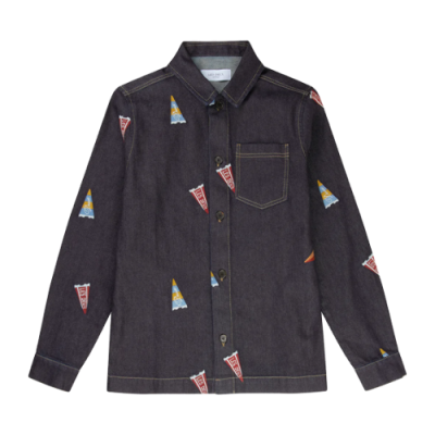 Marškiniai Vyrams Les Deux Layton Flag Hybrid laisvalaikio marškiniai LDM640075-447447 Mėlyna