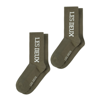 Kojinės Les Deux Les Deux Socks Vertigo Rib kojinės (2 poros) LDM950010-522215 Žalias