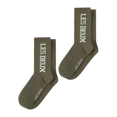 Kojinės Dovanų Idėjos Iki 25eur Les Deux Socks Vertigo Rib kojinės (2 poros) LDM950010-522215 Žalias
