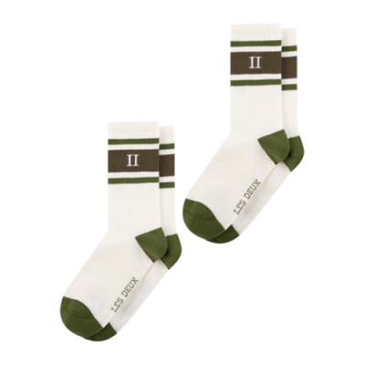 Kojinės Dovanų Idėjos Iki 25eur Les Deux William Stripe kojinės (2 poros) LDM950006-241514 Balta