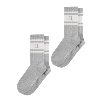 Kojinės Dovanų Idėjos Iki 25eur Les Deux William Stripe kojinės (2 poros) LDM950006-310241 Pilka