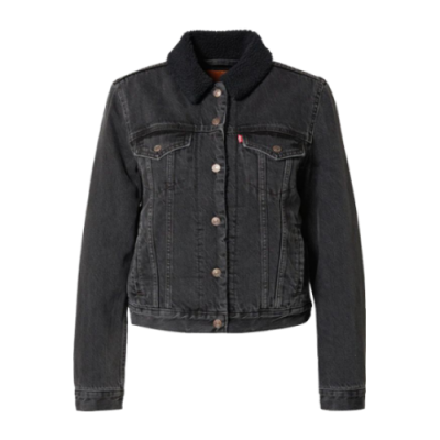 Švarkai Moterims Levi's Wmns Original Sherpa Trucker džinsinis švarkelis 36136-0054 Juoda