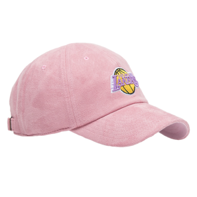 Kepurės Mitchell & Ness Mitchell & Ness NBA Los Angeles Lakers Suede Dad kepurė 3000-LALYYPPP-PINK Rožinis