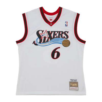 Marškinėliai Kolekcijos Mitchell & Ness NBA Philadelphia 76ers Allen Iverson 2002-03 Swingman Tank krepšinio marškinėliai 5301-P7602AIV-WHT Balta