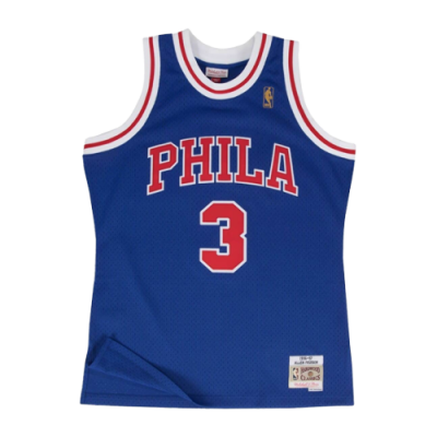Marškinėliai Mitchell & Ness Mitchell & Ness NBA Philadelphia 76ers Allen Iverson 1996-97 Alternate Swingman Tank krepšinio marškinėliai 18197-P76-ROYA96 Mėlyna