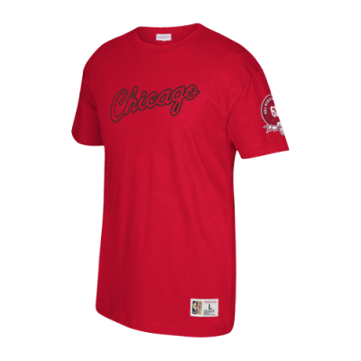 Marškinėliai Vyrams Mitchell & Ness Chicago Bulls Champ City laisvalaikio marškinėliai 3237-CBUYYPPP-RED Raudona