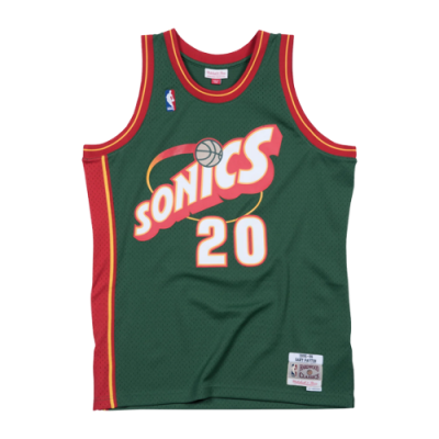 Marškinėliai Mitchell & Ness Mitchell & Ness NBA Seattle SuperSonics Gary Payton 1995-96 Road Swingman Tank krepšinio marškinėliai 18210-SSU-DKGN95 Žalias