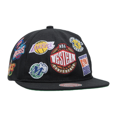 Kepurės Vyrams Mitchell & Ness NBA All Over Conference Snapback kepurė 5137-WESYYPPP-BLCK Juoda