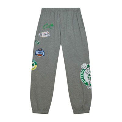 Kelnės Mitchell & Ness Mitchell & Ness NBA Boston Celtics City Collection Fleece kelnės 4988-BCEYYPP-GREY Pilka