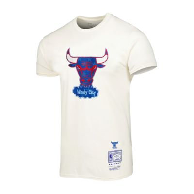 Marškinėliai Dovanų Idėjos Iki 50eur Mitchell & Ness NBA Chicago Bulls Americana laisvalaikio marškinėliai INTL1178-CBU-CRM Balta