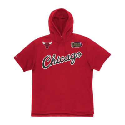 Džemperiai Mitchell & Ness Mitchell & Ness NBA Chicago Bulls SS Hoodie džemperis 19074-CBU-SCAR Raudona