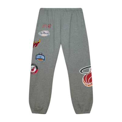 Kelnės Mitchell & Ness Mitchell & Ness NBA Miami Heat City Collection Fleece kelnės 4988-MHEYYPP-GREY Pilka