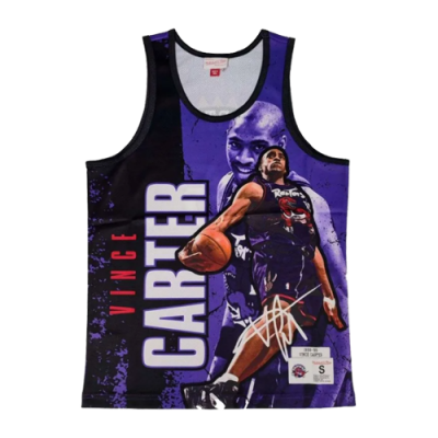 Marškinėliai Mitchell & Ness Mitchell & Ness NBA Toronto Raptors Vince Carter Player Burst Mesh Tank krepšinio marškinėliai 5010-TRAYYVCA-PURP Violetinė