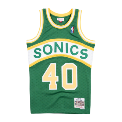 Marškinėliai Mitchell & Ness Mitchell & Ness NBA Seattle Supersonics Shawn Kemp 1994-95 Swingman Tank krepšinio marškinėliai 18105-SSU-DKGN94 Žalias