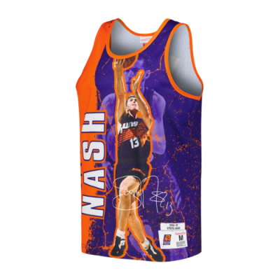 Marškinėliai Mitchell & Ness Mitchell & Ness Steve Nash Purple Phoenix Suns 1996-97 Hardwood Classics Player Burst Tank krepšinio marškinėliai 5010-PSUYYSNA-PURP Violetinė