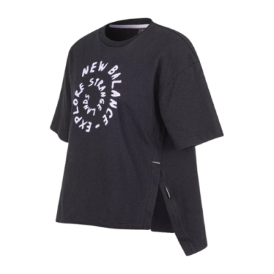 Marškinėliai Apranga New Balance Wmns Essentials laisvalaiko marškinėliai WT23510-BK Juoda