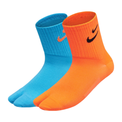 Kojinės Nike Nike Wildcard Double Swoosh Ankle kojinės (2 poros) CK0106-903 Mėlyna Oranžinė
