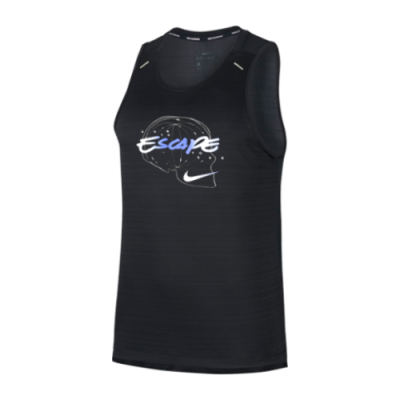 Marškinėliai Kolekcijos Nike Miler Wild Tank bėgimo marškinėliai DA1177-010 Juoda