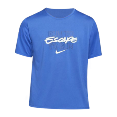 Marškinėliai Kolekcijos Nike Dri-FIT Miler Wild SS bėgimo marškinėliai DA1181-480 Mėlyna
