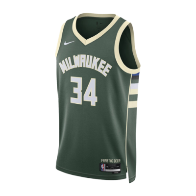 Marškinėliai Apranga Nike Dri-FIT NBA Milwaukee Bucks Icon Edition Swingman Tank krepšinio marškinėliai DN2012-323 Žalias