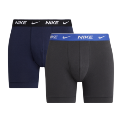 Apatiniai Vyrams Nike Dri-FIT Everyday Cotton Stretch trumpikės (2 vnt) KE1086-5IY Mėlyna Pilka