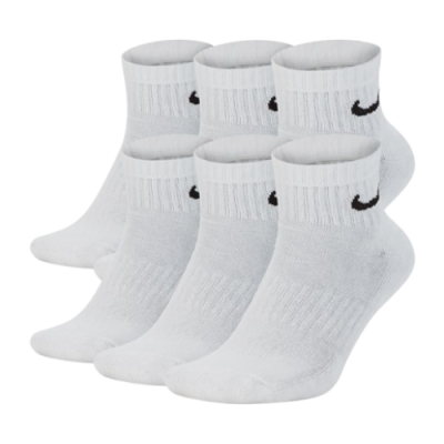 Kojinės Moterims Nike Everyday Cushioned Ankle kojinės (6 poros) SX7669-100 Balta