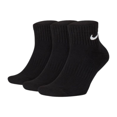 Kojinės Moterims Nike Everyday Cushioned Training Ankle kojinės (3 poros) SX7667-010 Juoda