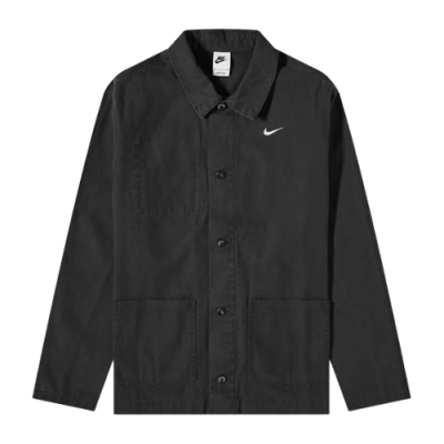 Striukės Vyrams Nike Life Unlined Chore plona striukė DQ5184-010 Juoda