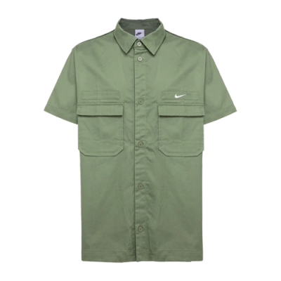 Marškiniai Vyrams Nike Life Woven Military Button-Down laisvalaikio marškiniai DX3340-386 Žalias