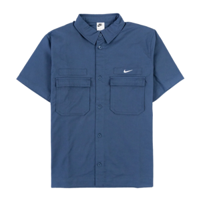 Marškiniai Vyrams Nike Life Woven Military Button-Down laisvalaikio marškiniai DX3340-491 Žydra
