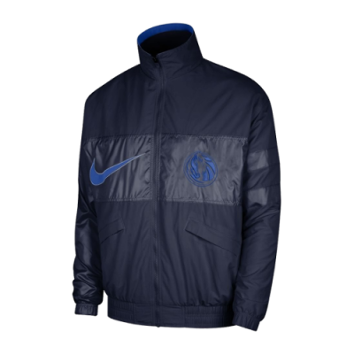 Striukės Nike Nike NBA Dallas Mavericks Courtside plona striukė DR9203-419 Mėlyna