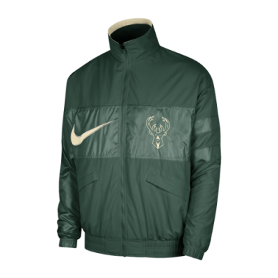 Striukės Vyrams Nike NBA Milwaukee Bucks Courtside plona striukė DR9208-323 Žalias