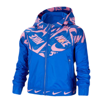 Striukės Vaikams Nike Sportswear Windrunner vaikiška plona striukė CJ7426-433 Mėlyna