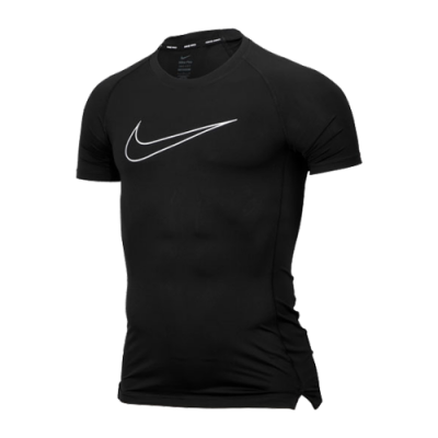 Marškinėliai Treniruotėms Nike Pro Dri-FIT Tight-Fit SS Top treniruočių marškinėliai DD1992-010 Juoda