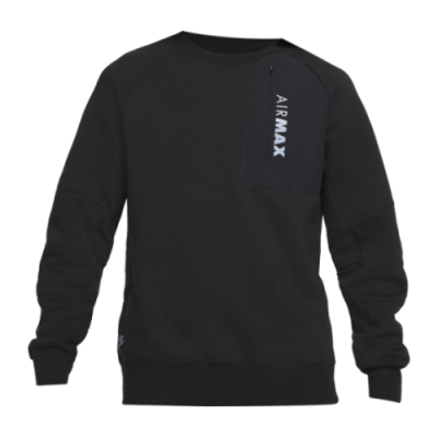 Džemperiai Nike Air Max Day Nike Sportswear Air Max Fleece Crewneck džemperis DJ5082-010 Juoda