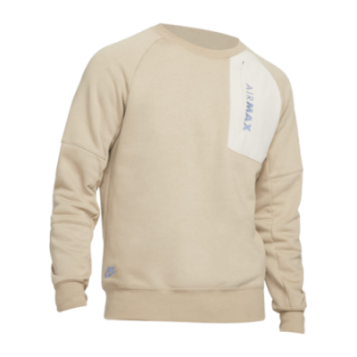 Džemperiai Nike Air Max Day Nike Sportswear Air Max Fleece Crewneck džemperis DJ5082-247 Rusvai Gelsvas