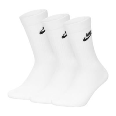 Kojinės Vyrams Nike Sportswear Everyday Essential Crew kojinės (3 poros) DX5025-100 Balta
