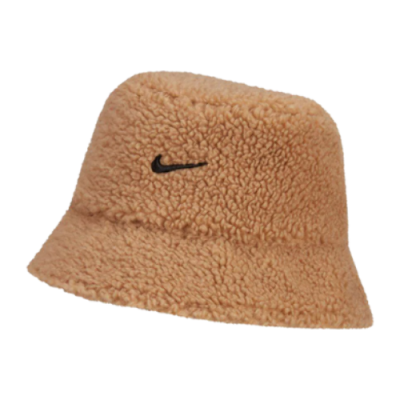Kepurės Nike Nike Sportswear Reversible Fleece Bucket kepurė DV3165-258 Ruda Rusvai Gelsvas
