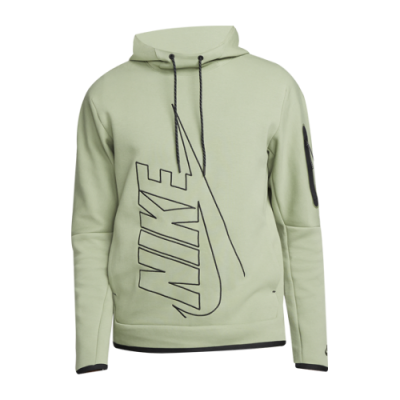 Džemperiai Vyrams Nike Tech Fleece Pullover Graphic Hoodie džemperis DX0577-386 Žalias