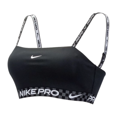 Apatiniai Moterims Nike Wmns Pro Indy Light-Support Padded Bandeau Sports liemenėlė DX0655-010 Juoda