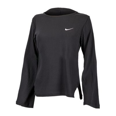 Marškinėliai Moterims Nike Wmns Sportswear Ribbed Jersey laisvalaikio marškinėliai DV7866-010 Juoda