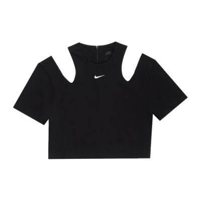 Marškinėliai Moterims Nike Wmns Sportswear Essentials laisvalaikio marškinėliai DV7962-010 Juoda