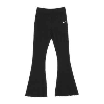 Kelnės Nike Nike Wmns Sportswear High-Waisted Ribbed Jersey Flared kelnės DV7868-010 Juoda