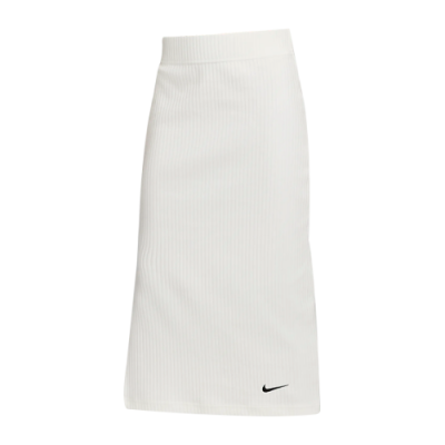 Sijonai Moterims Nike Wmns Sportswear High-Waisted Ribbed Jersey sijonas DV7956-133 Balta