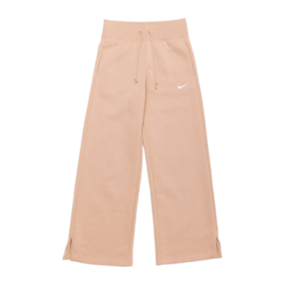 Kelnės Nike Nike Wmns Sportswear Phoenix Fleece High-Waisted Wide-Leg kelnės DQ5615-200 Rusvai Gelsvas