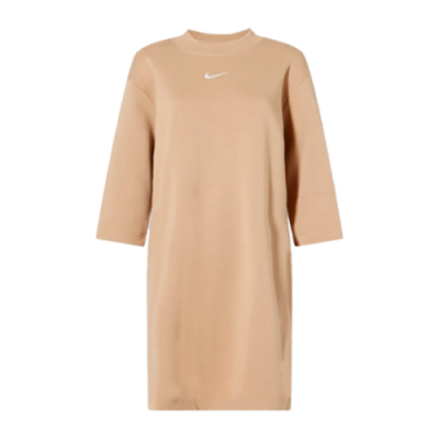 Sijonai / Suknelės Moterims Nike Wmns Sportswear Phoenix Fleece Oversized 3/4 Sleeve suknelė DV5248-200 Rusvai Gelsvas