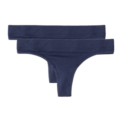 Apatiniai Organic Basics Organic Basics Cotton kelnaitės stringai (2vnt.) OB10008-NAVY Mėlyna