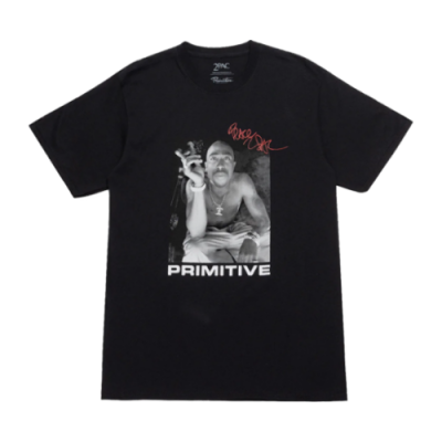 Marškinėliai Primitive Primitive x 2Pac Smoke SS laisvalaikio marškinėliai PAPSP22171-BLK Juoda